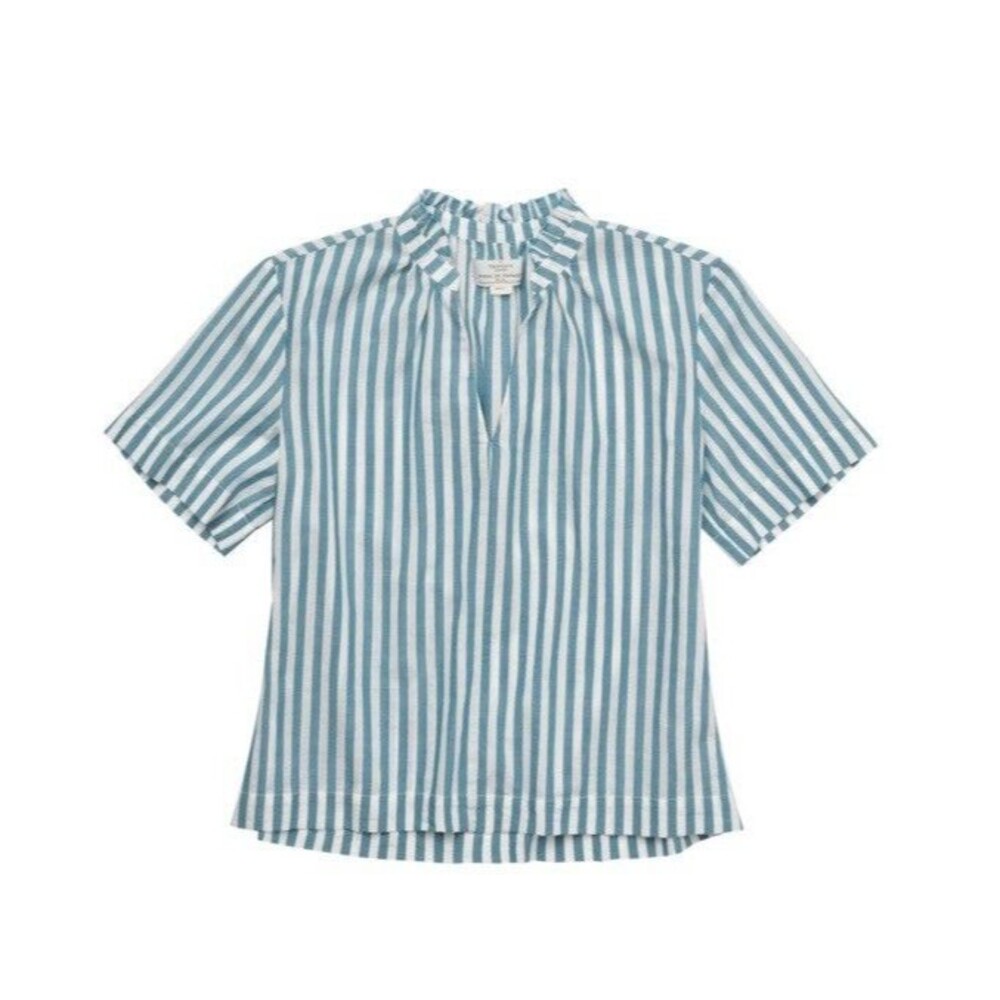 Trovata birds of paradise Nikki blouse XS Gathered Stripped Top